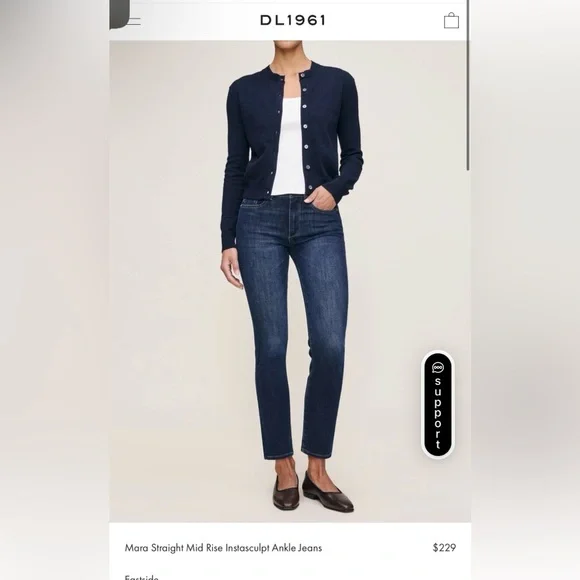 DL1961 Women's straight leg - Mid rise - Instasculpt Ankle - white - Picture 8 of 9